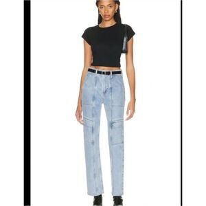 AGOLDE Cooper Cargo Jeans Rank Light Wash Denim Pants Women Size 31